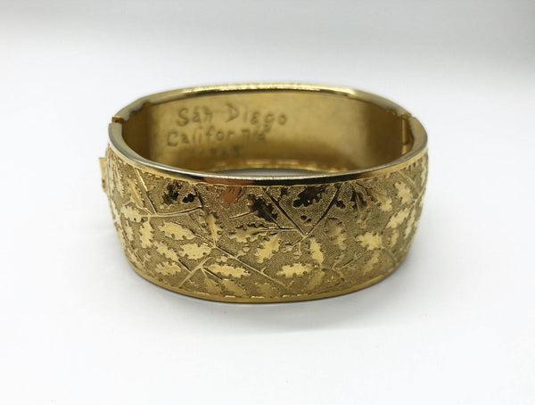 Wonderful Vintage Gold Engraved Bangle Bracelet - Lamoree’s Vintage