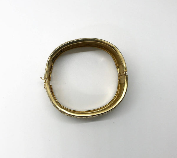 Wonderful Vintage Gold Engraved Bangle Bracelet - Lamoree’s Vintage